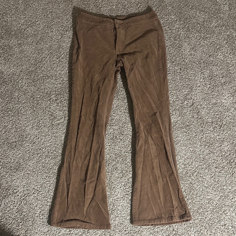 Brown Corduroy Flare Pants